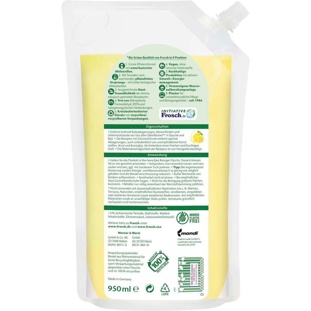 Produktabbildung Frosch Dusche & Badreiniger, Citrus