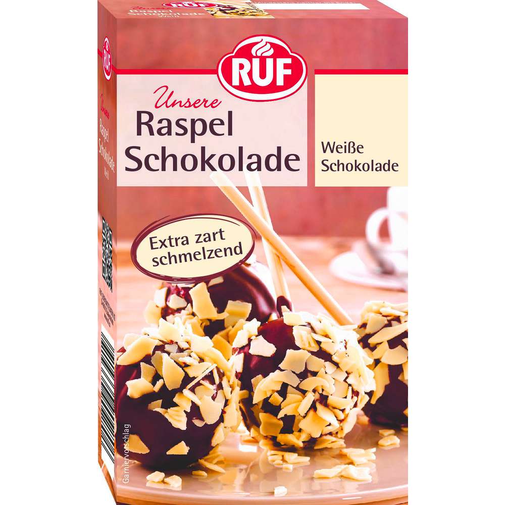 Produktabbildung RUF Raspelschokolade, weiß