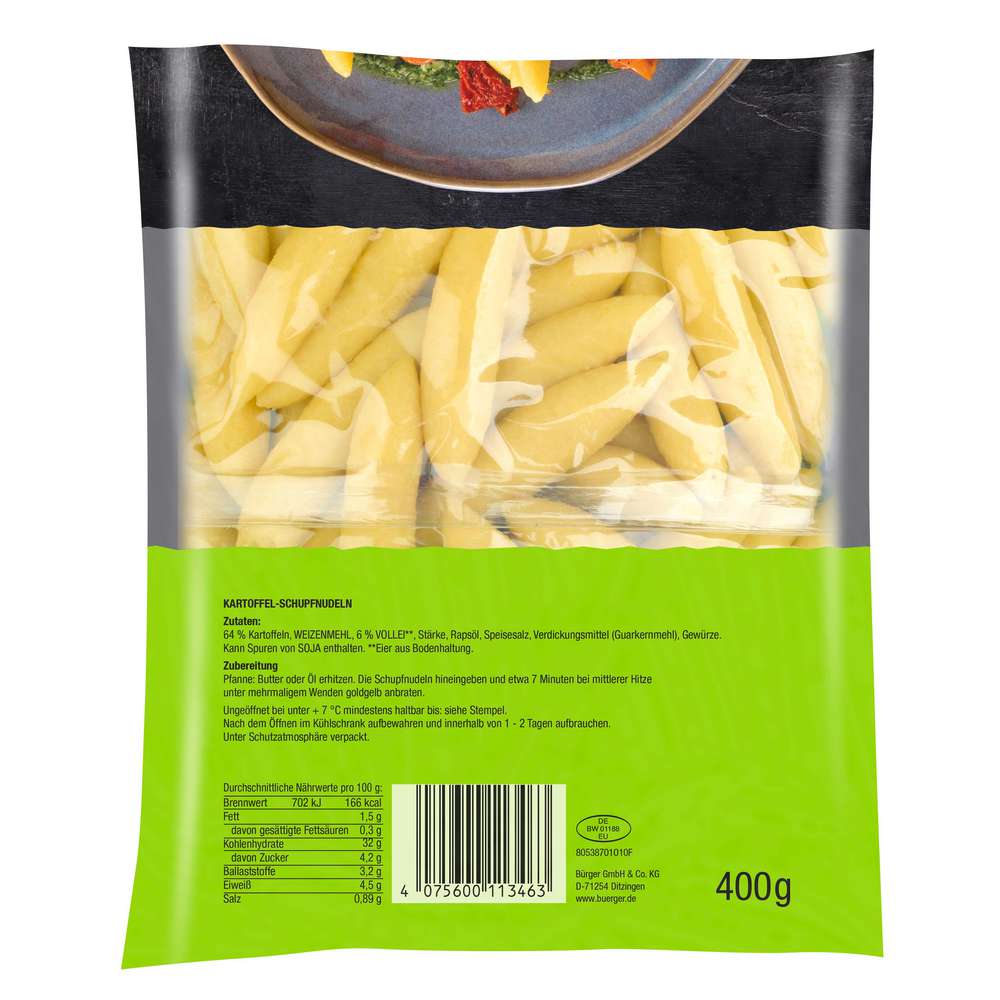 Produktabbildung Bürger Schupfnudeln