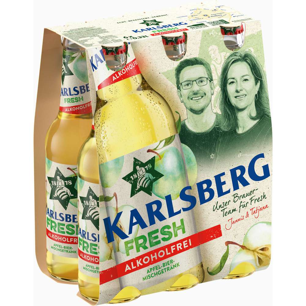 Produktabbildung Karlsberg Alkoholfreies Biermischgetränk Fresh (6x 0,330 Liter)