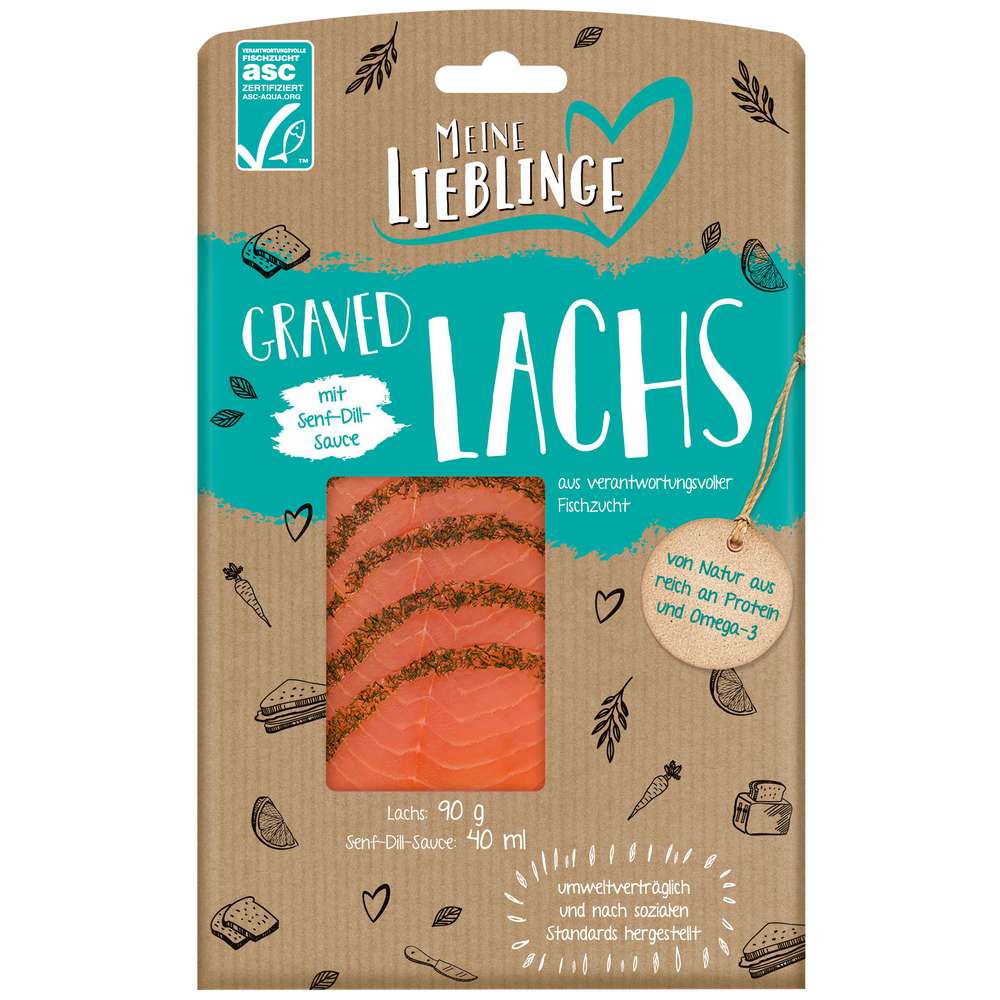 Produktabbildung Meine Lieblings ASC Graved Lachs mit Senf-Dill-Sauce