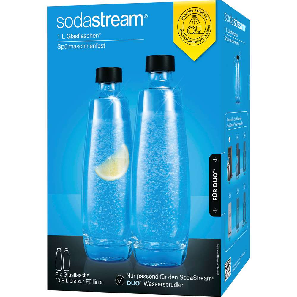 Produktabbildung Sodastream Glasflasche Duopack, 1l, spülmaschinenfest