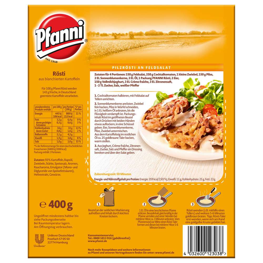 Produktabbildung Pfanni Rösti Die Kunsprigen