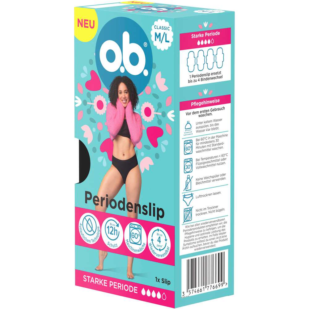 Produktabbildung o.b. Periodenunterwäsche Panties Gr.M/L