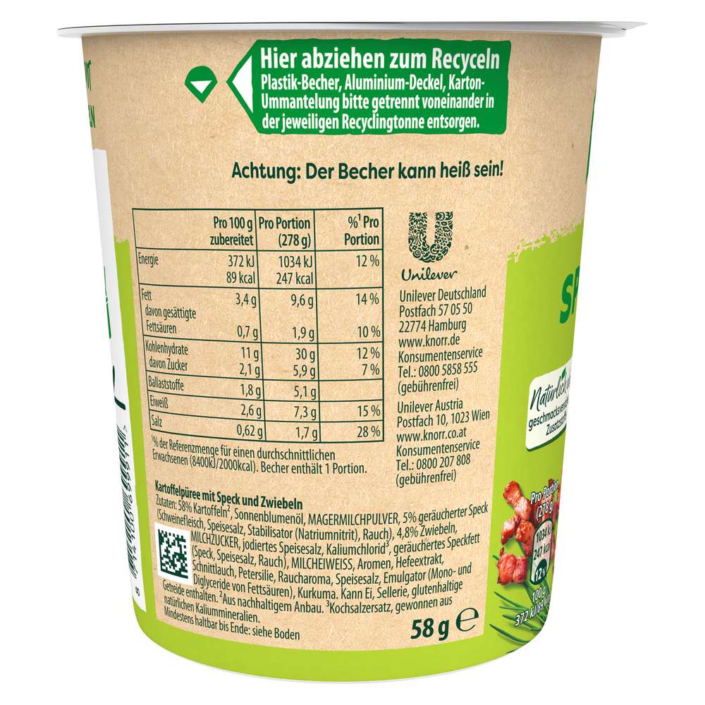 Produktabbildung Knorr Kartoffel Snack, Speck & Zwiebel