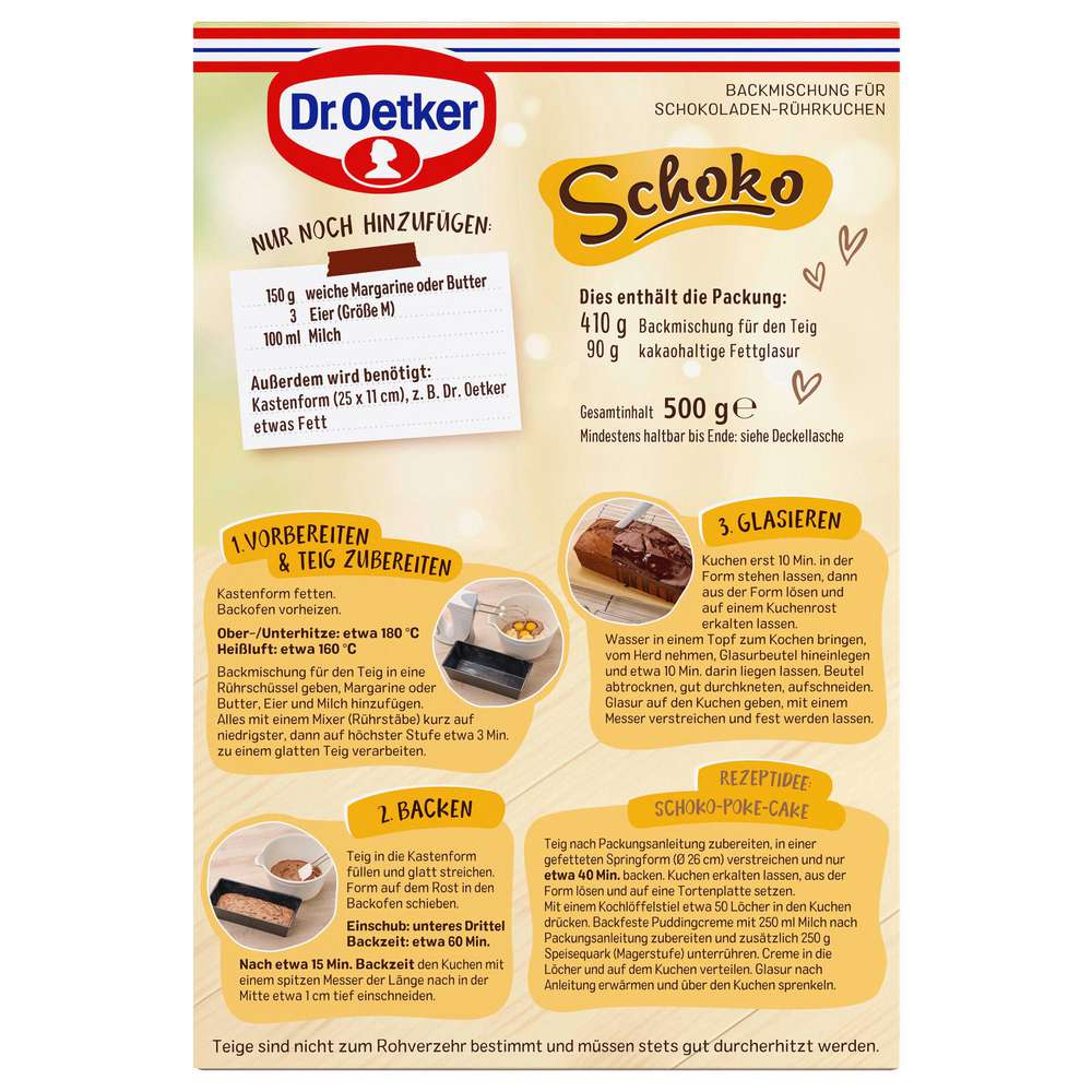 Produktabbildung Dr. Oetker Backmischung Schokokuchen