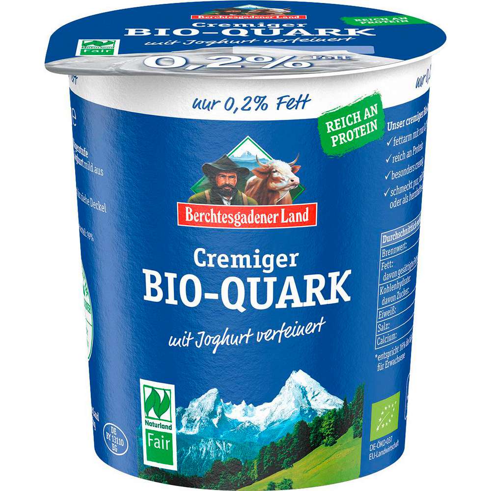 Produktabbildung Berchtesgadener Land Bio-Quark, 0,2% Fett
