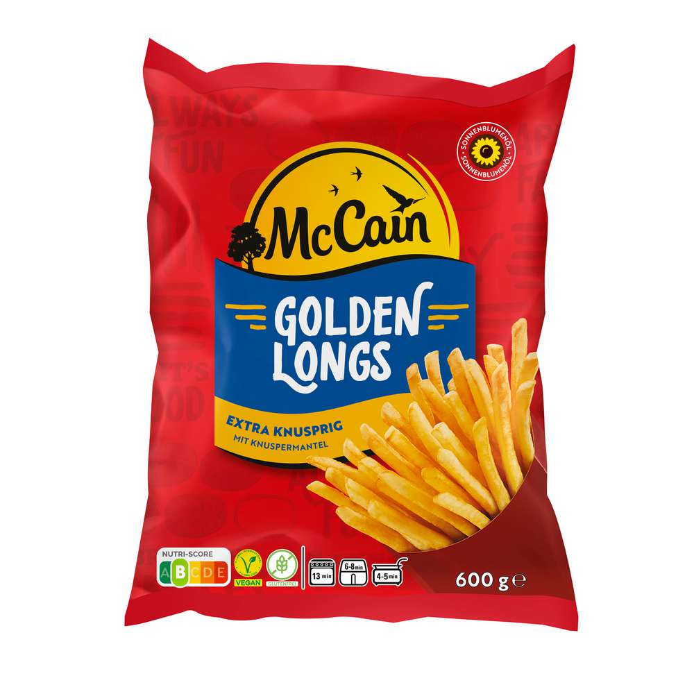 Produktabbildung McCain Pommes, Golden Longs, extra knusprig