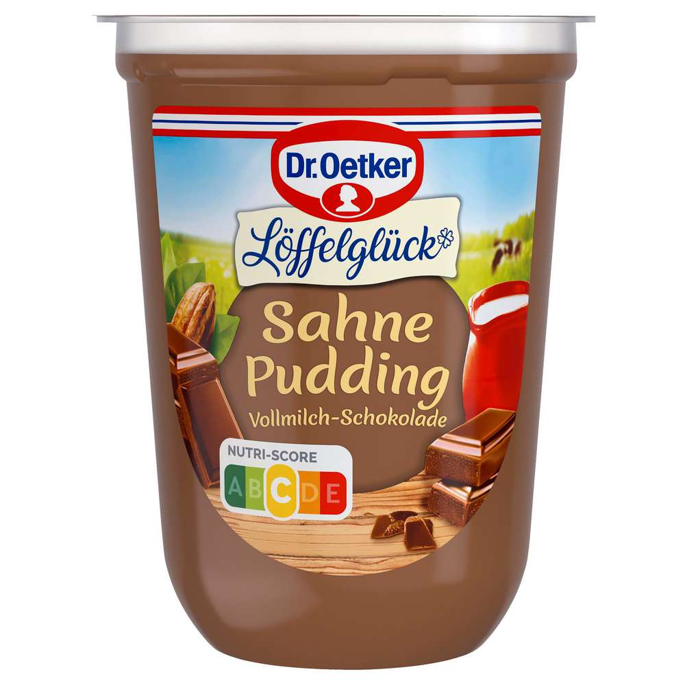 Produktabbildung Dr. Oetker Sahne Pudding Löffelglück, Vollmilch Schokolade