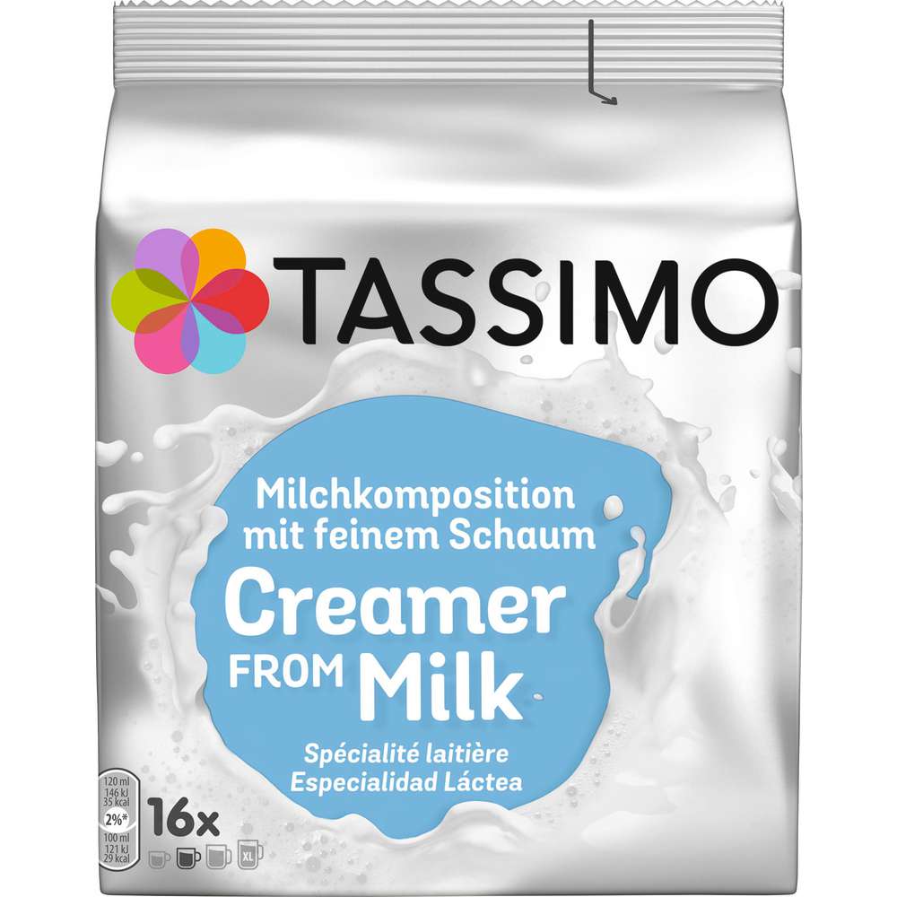 Produktabbildung Tassimo Kaffee Kapseln, Milchkomposition