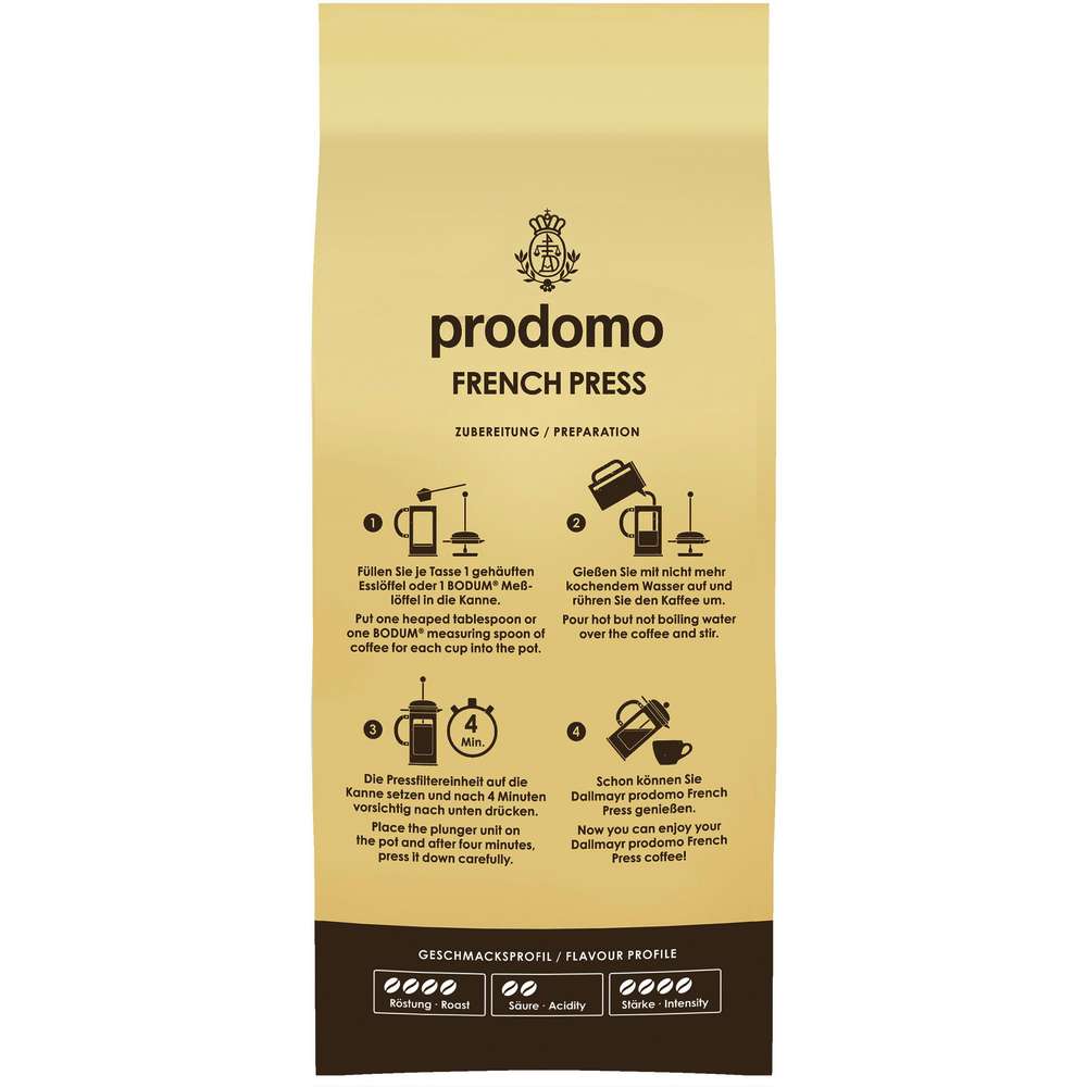 Produktabbildung Dallmayr French Press Prodomo