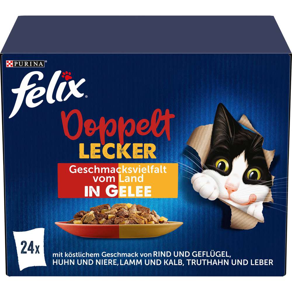 Produktabbildung Purina Katzen-Nassfutter Felix, So gut wie es aussieht, Fleischvielfalt Doppelt Lecker