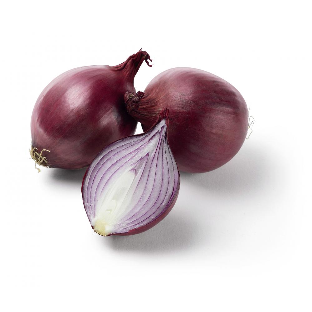 Produktabbildung keine Marke Speisezwiebeln rot, 1 kg-Netz