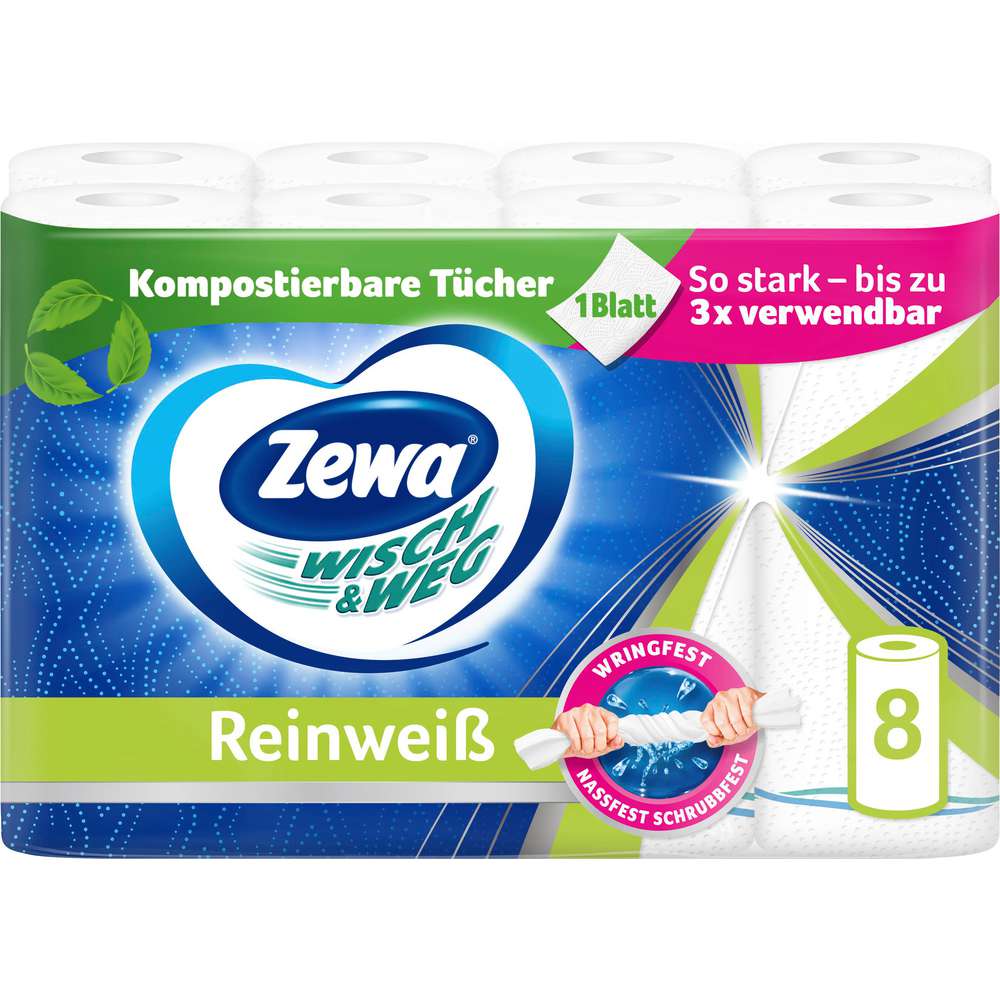 Produktabbildung Zewa Wisch & Weg Reinweiß Küchentücher