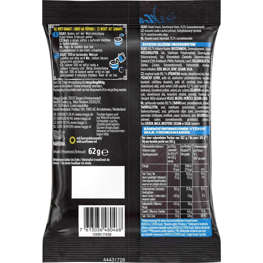 Produktabbildung Maggi Magic Asia, Nudel-Snack, Huhn