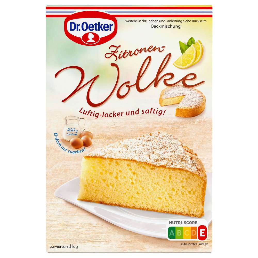 Produktabbildung Dr. Oetker Backmischung Wolke, Zitronen Kuchen