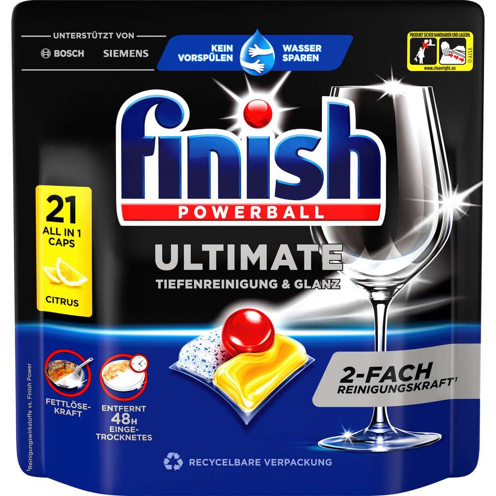 Produktabbildung Finish Spülmaschinen-Tabs, Powerball, Ultimate All in 1, Citrus