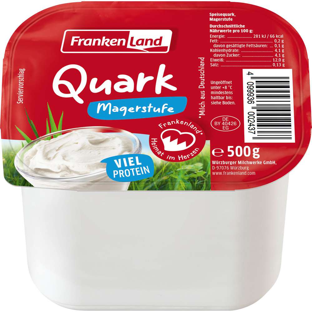 Produktabbildung Frankenland Speisequark Magerstufe 