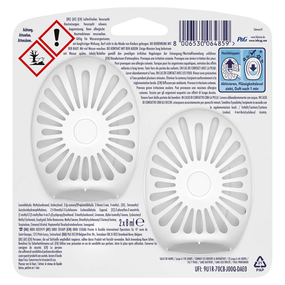 Produktabbildung Febreze Bad-Lufterfrischer Duo, Aprilfrisch