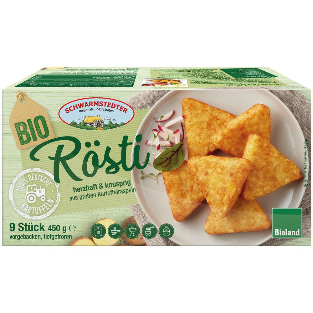 Produktabbildung Schwarmstedter Bioland Rösti, tiefgekühlt