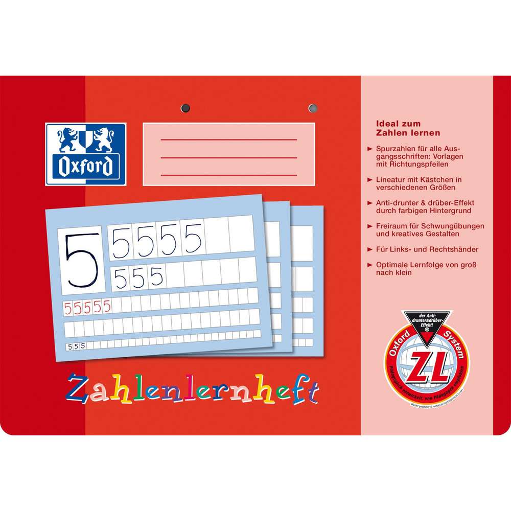 Produktabbildung Oxford Schreiblernheft, A4, Lin ZL,16Bl, quer