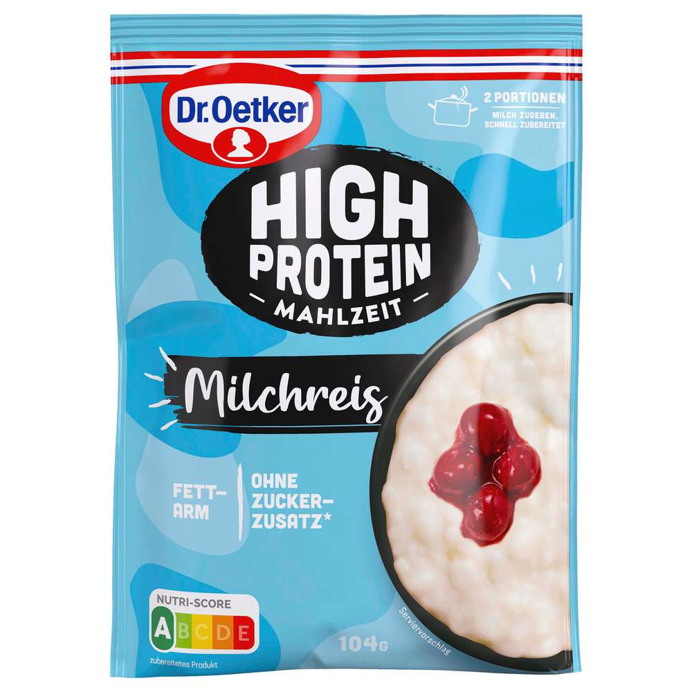 Produktabbildung Dr. Oetker Milchreis, High Protein Mahlzeit