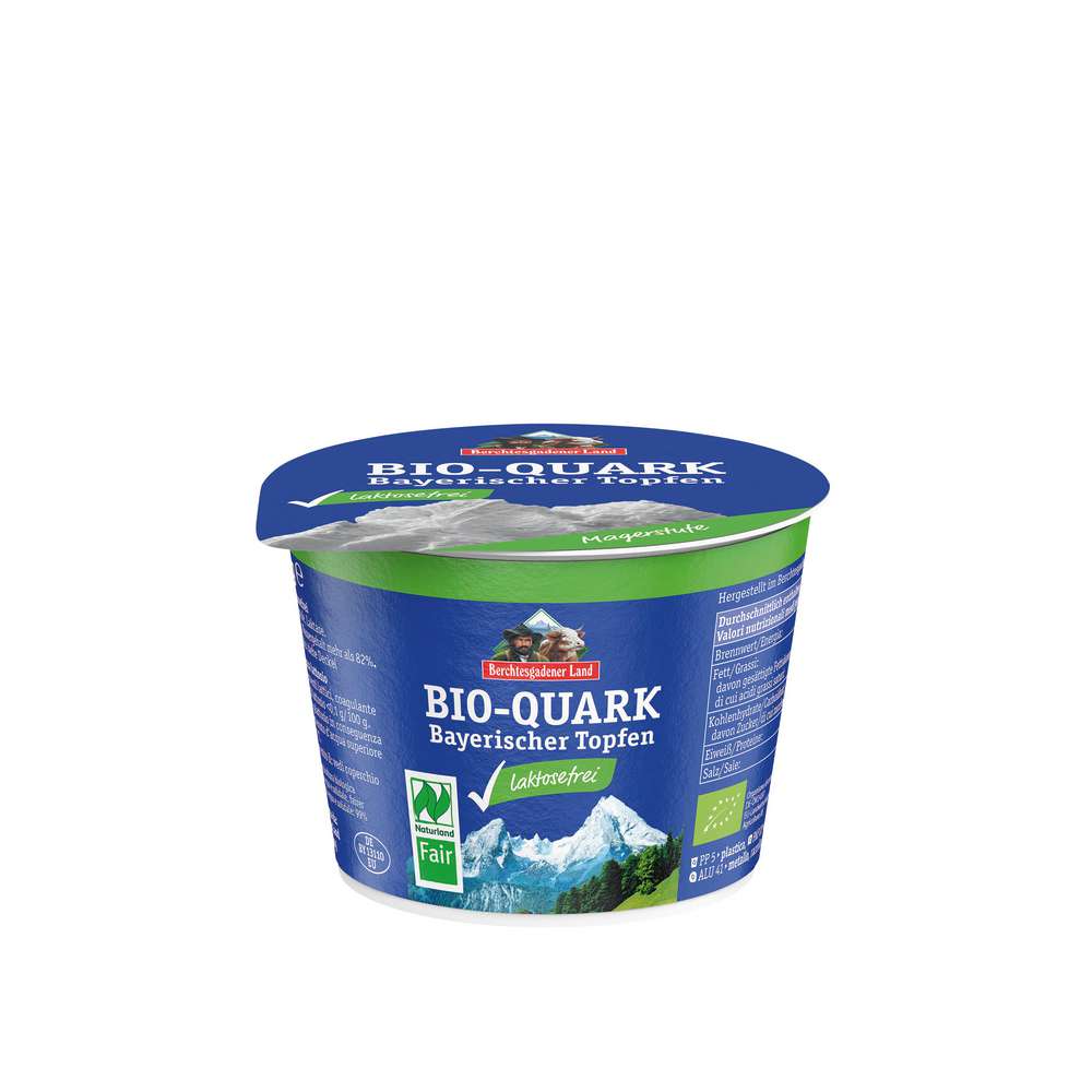 Produktabbildung Berchtesgadener Land Bio Quark mager, Bayrischer Topfen, laktosefrei