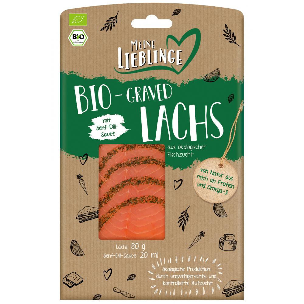 Produktabbildung keine Marke Meine Lieblinge Bio-Graved Lachs, 80 g
