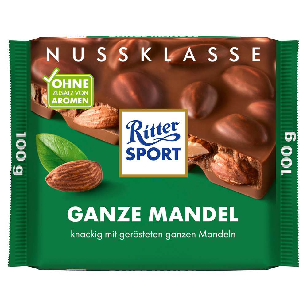 Produktabbildung Ritter Sport Tafelschokolade Nussklasse, Ganze Mandeln