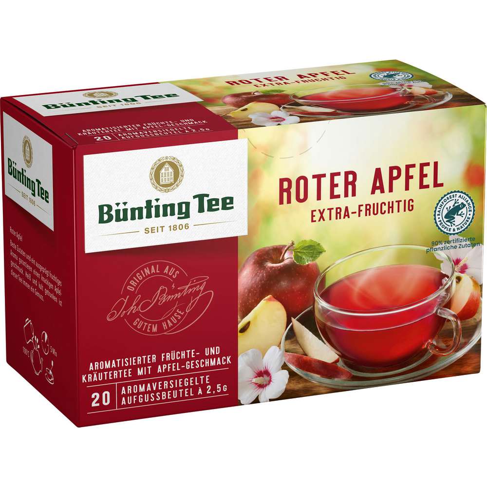 Produktabbildung Bünting Tee Früchtetee, roter Apfel
