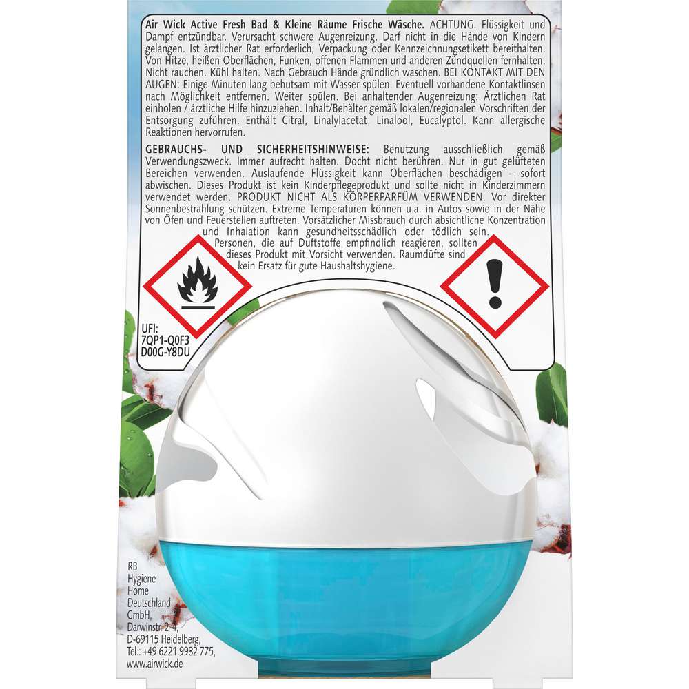 Produktabbildung Air Wick Lufterfrischer für Bad & kleine Räume, Frische Wäsche-Duft