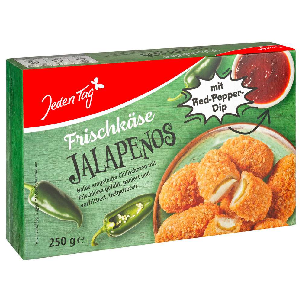 Produktabbildung Jeden Tag Frischkäse Jalapenos, tiefgekühlt