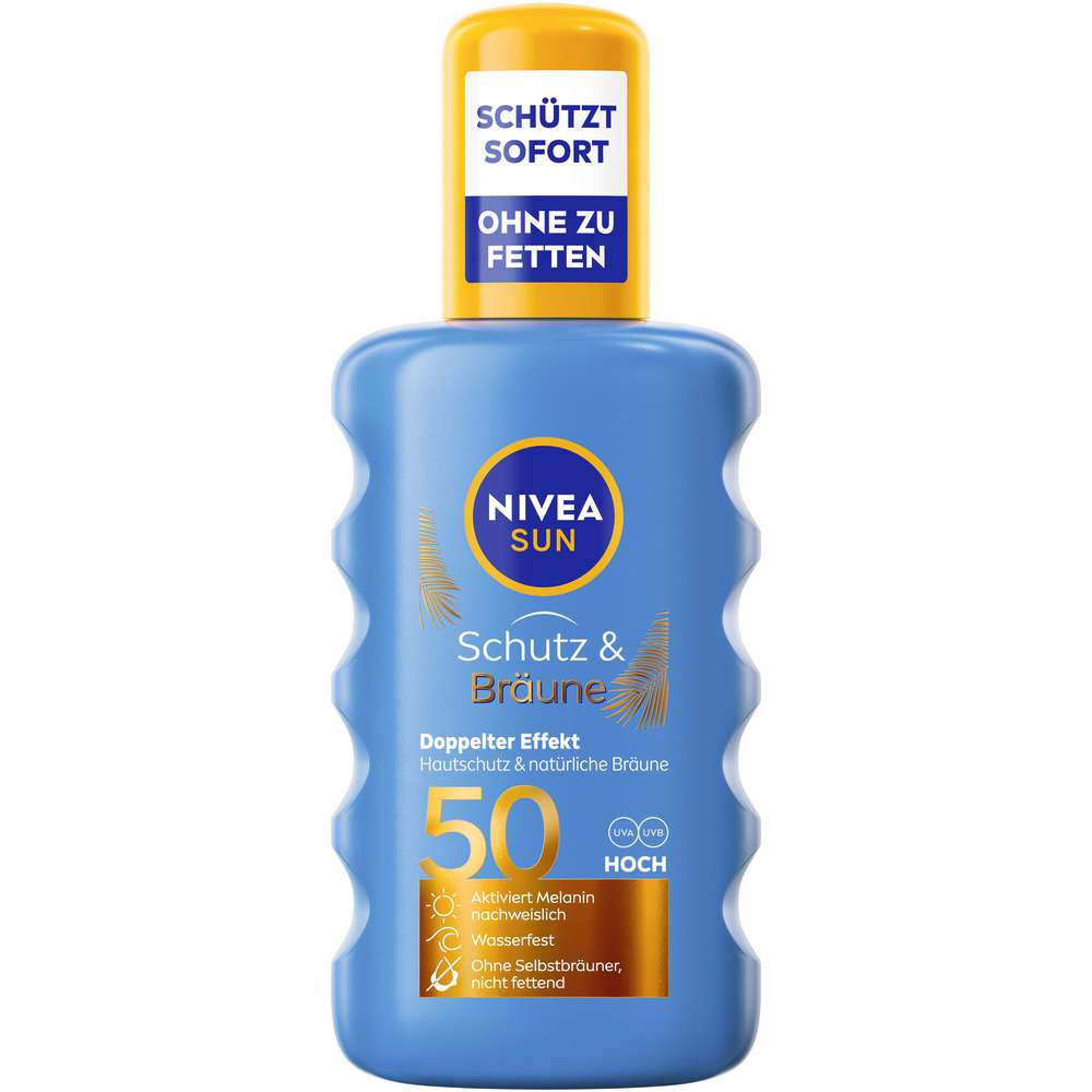 Produktabbildung Nivea Sun Spray Schutz & Bräune LSF 50+