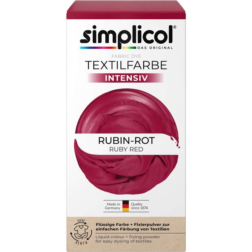 Produktabbildung simplicol Textilfarbe Intensiv, Rubin-Rot