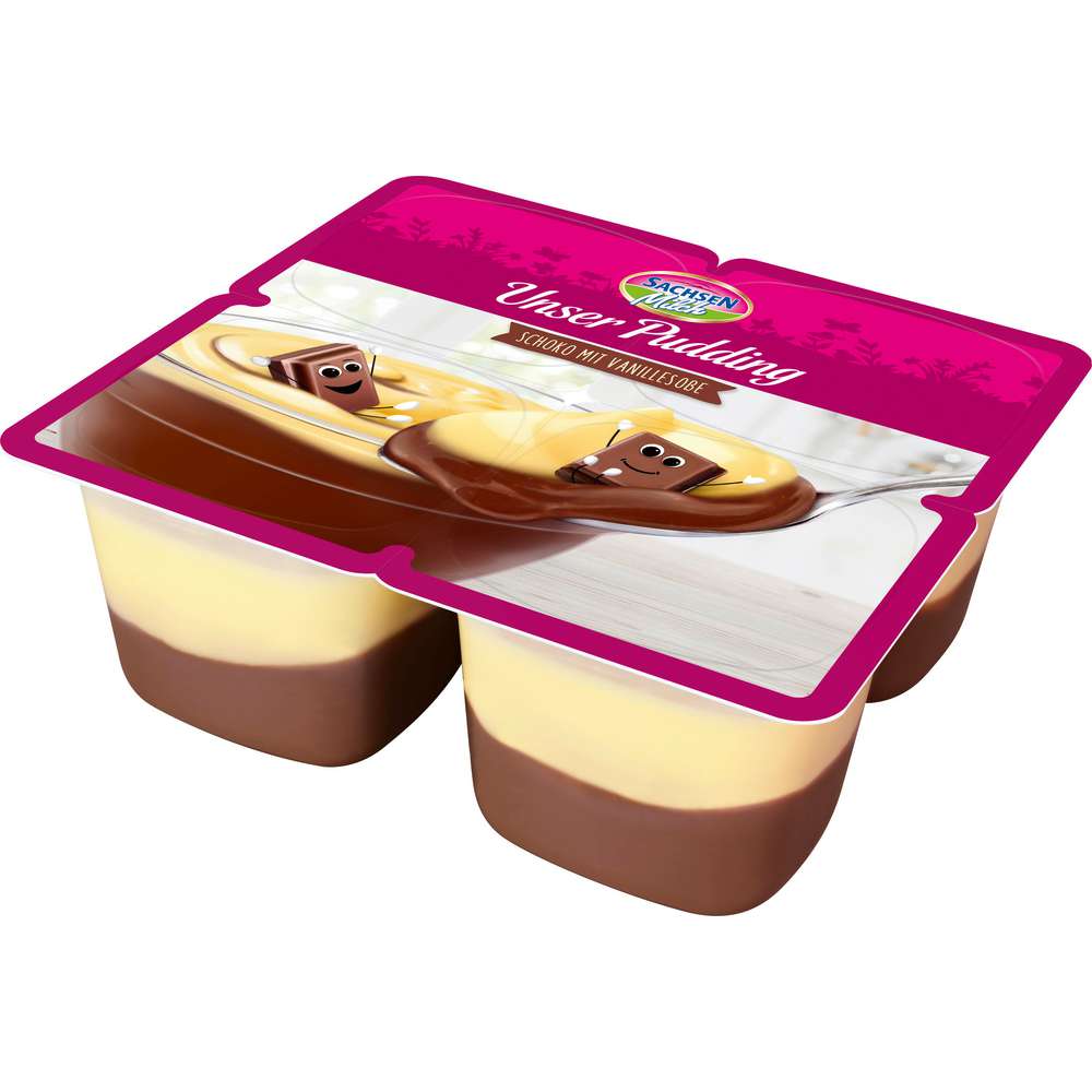 Produktabbildung Sachsenmilch Unser Pudding, Schoko mit Vanillesoße