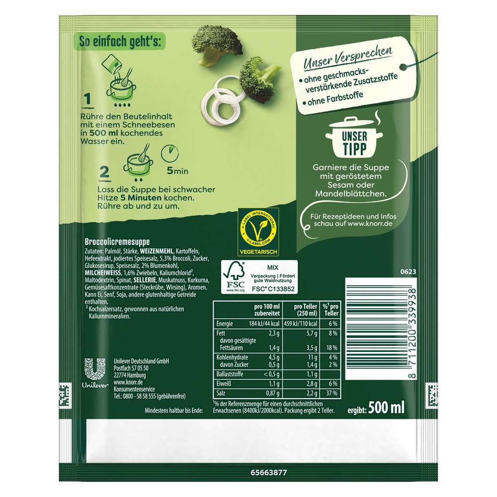 Produktabbildung Knorr Gewürzmischung Feinschmecker, Broccoli-Creme Suppe