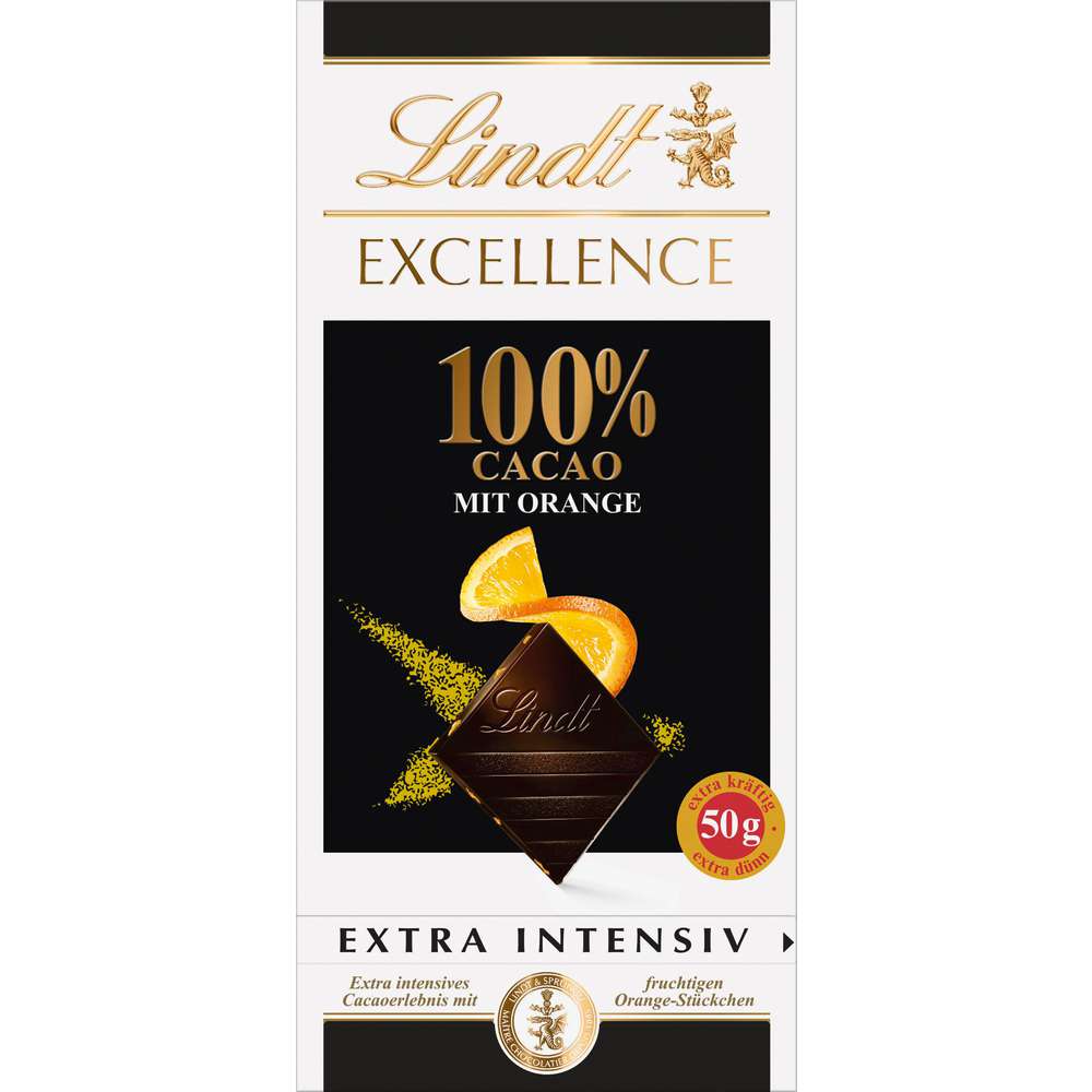 Produktabbildung Lindt Excellence Tafelschokolade, 100% Orange