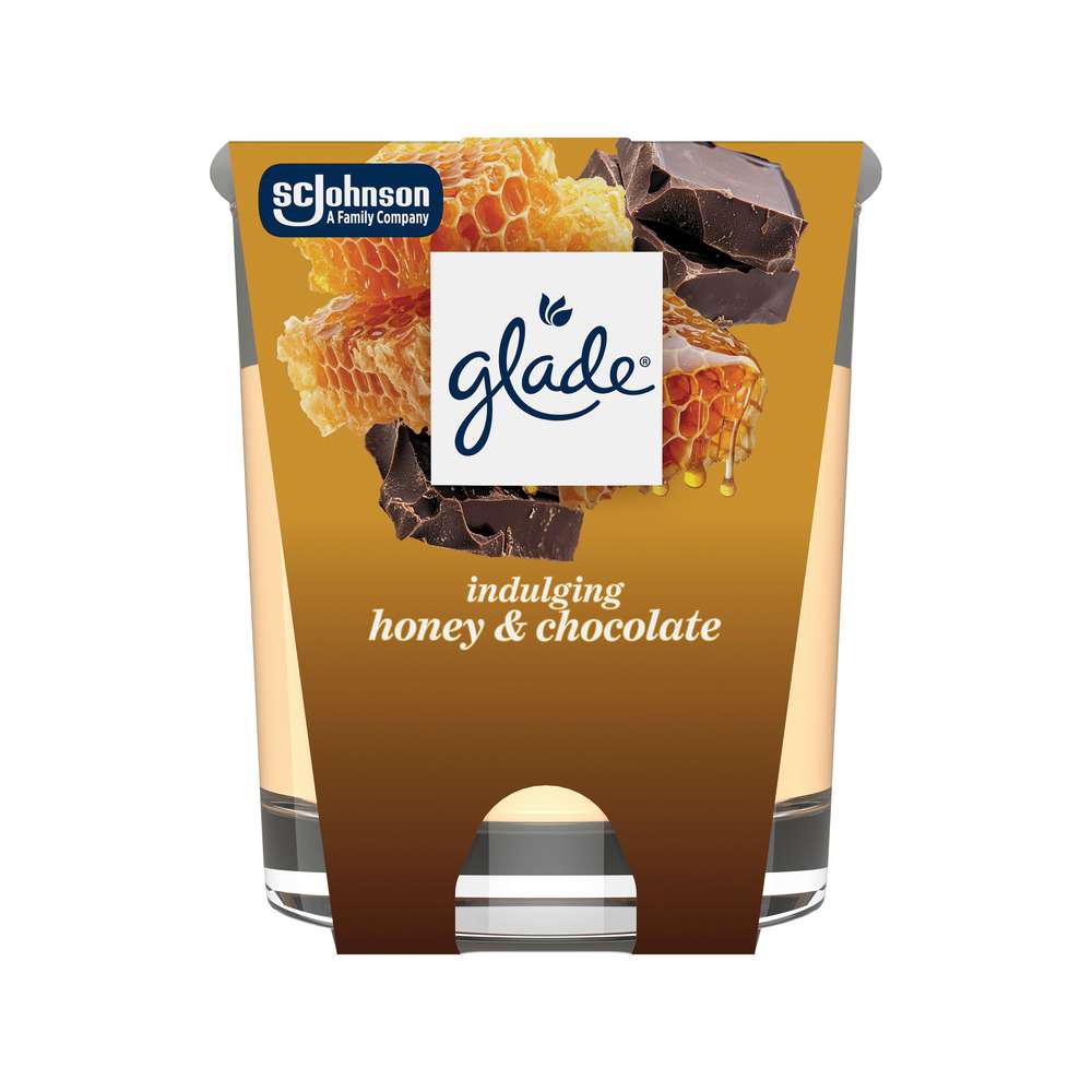 Produktabbildung Glade Duftkerze im Glas, Honey & Chocolate