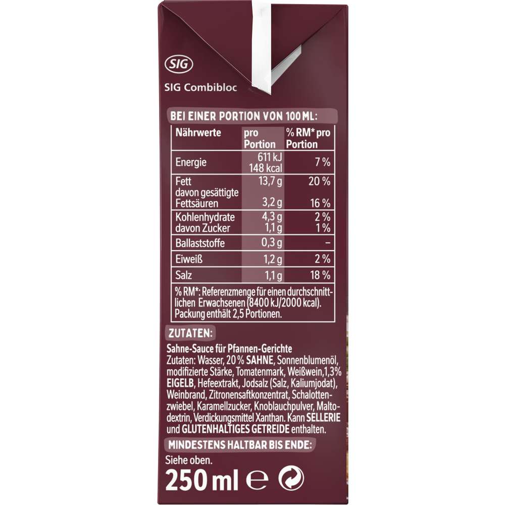 Produktabbildung Thomy Les Sauces, Pfannensahne