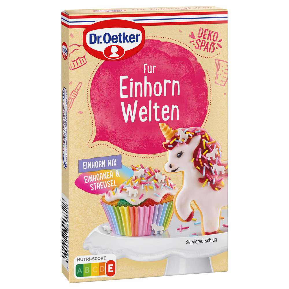 Produktabbildung Dr. Oetker Kuchen Deko, Einhorn Welten Mix