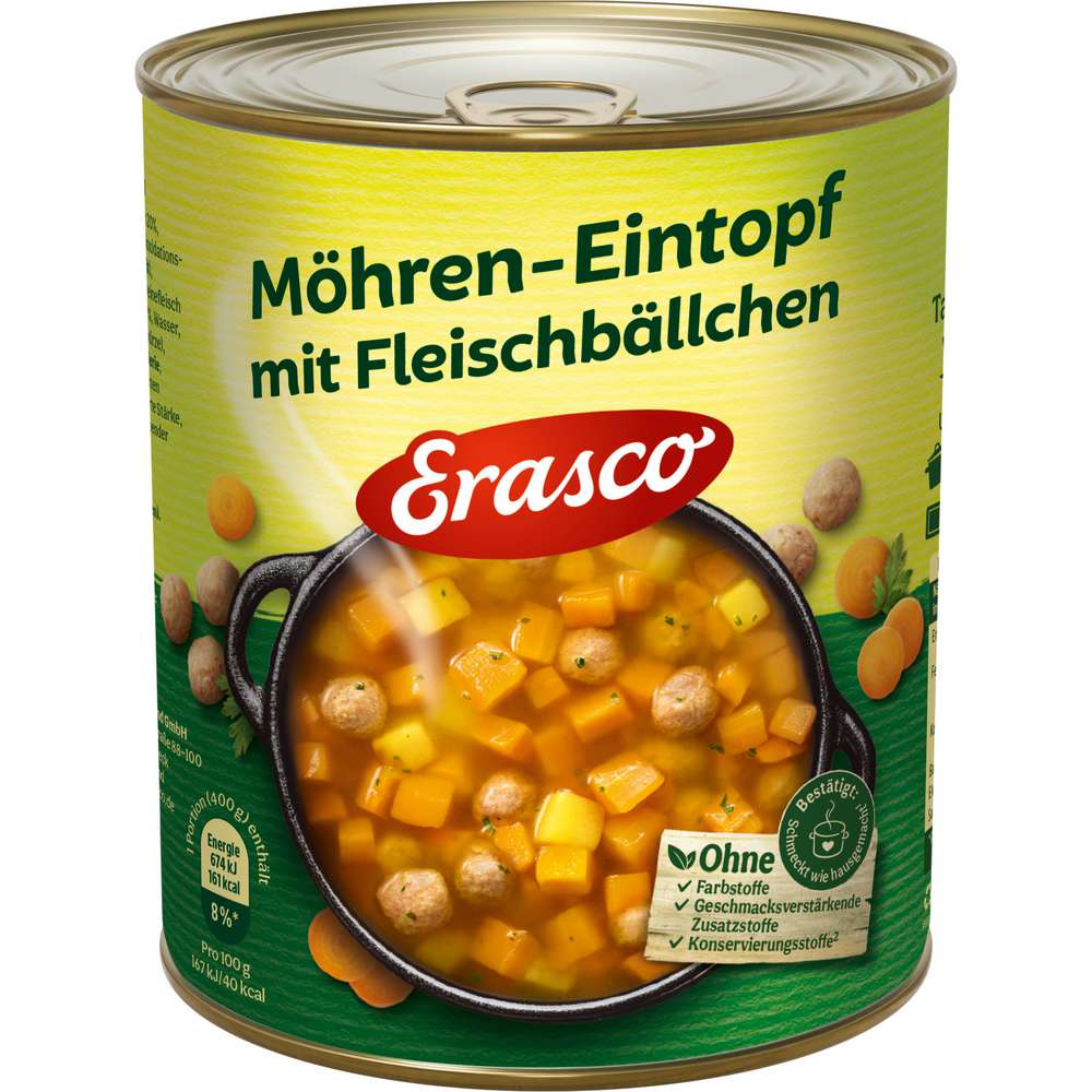 Produktabbildung Erasco Möhren-Eintopf mit Fleischbällchen
