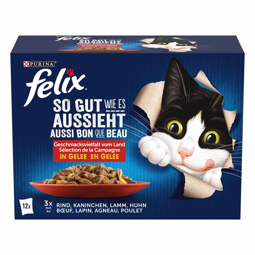Produktabbildung Purina Katzen-Nassfutter Felix, So gut wie es aussieht, Fleischvielfalt in Gelee