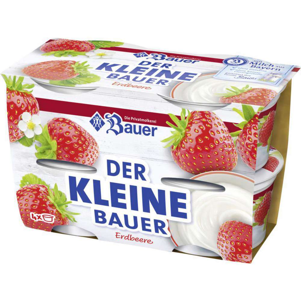 Produktabbildung Bauer Fruchtjoghurt Der Kleine Bauer, Erdbeere  