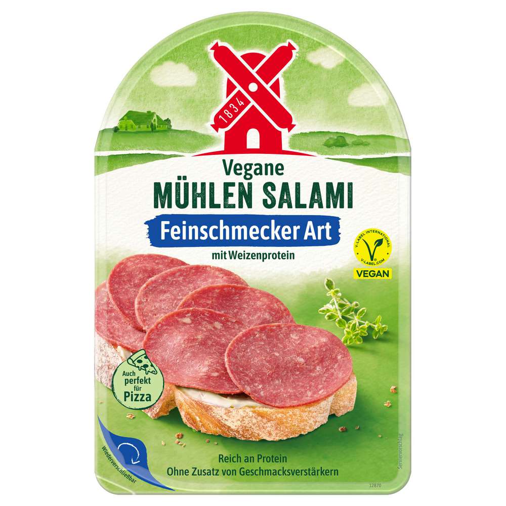 Produktabbildung Rügenwalder Mühle Vegane Mühlen Salami, Feinschmecker Art