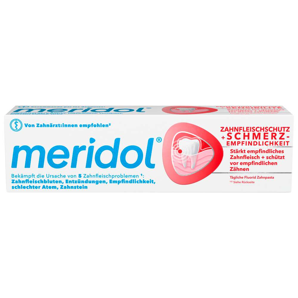 Produktabbildung meridol Zahncreme Rundumpflege, Empfindliches Zahnfleisch und Zähne