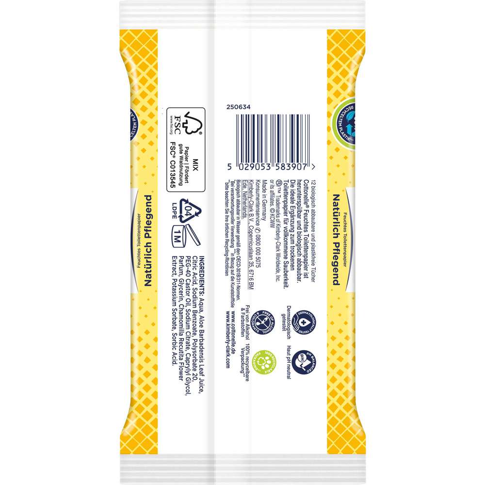 Produktabbildung Cottonelle Feuchtes Toilettenpapier, Kamille & Aloe Vera