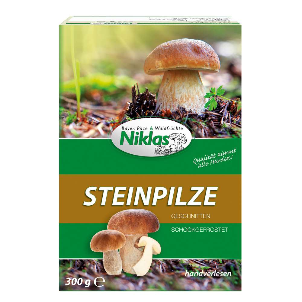 Produktabbildung Niklas Steinpilze geschnitten, tiefgekühlt