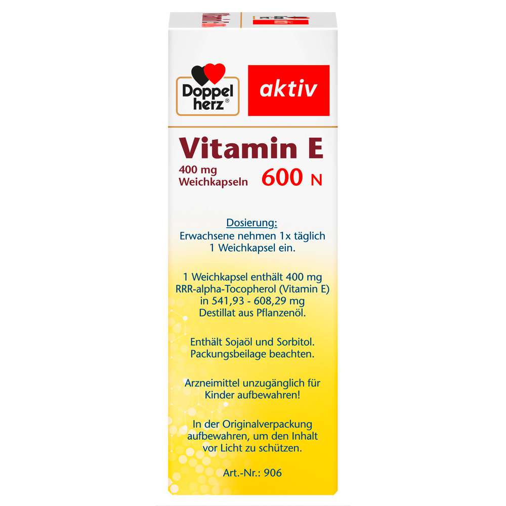 Produktabbildung Doppelherz Vitamin E 600 N Kapseln