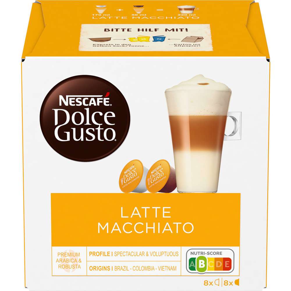 Produktabbildung Nescafe Kaffee Kapseln Dolce Gusto, Latte Macchiato