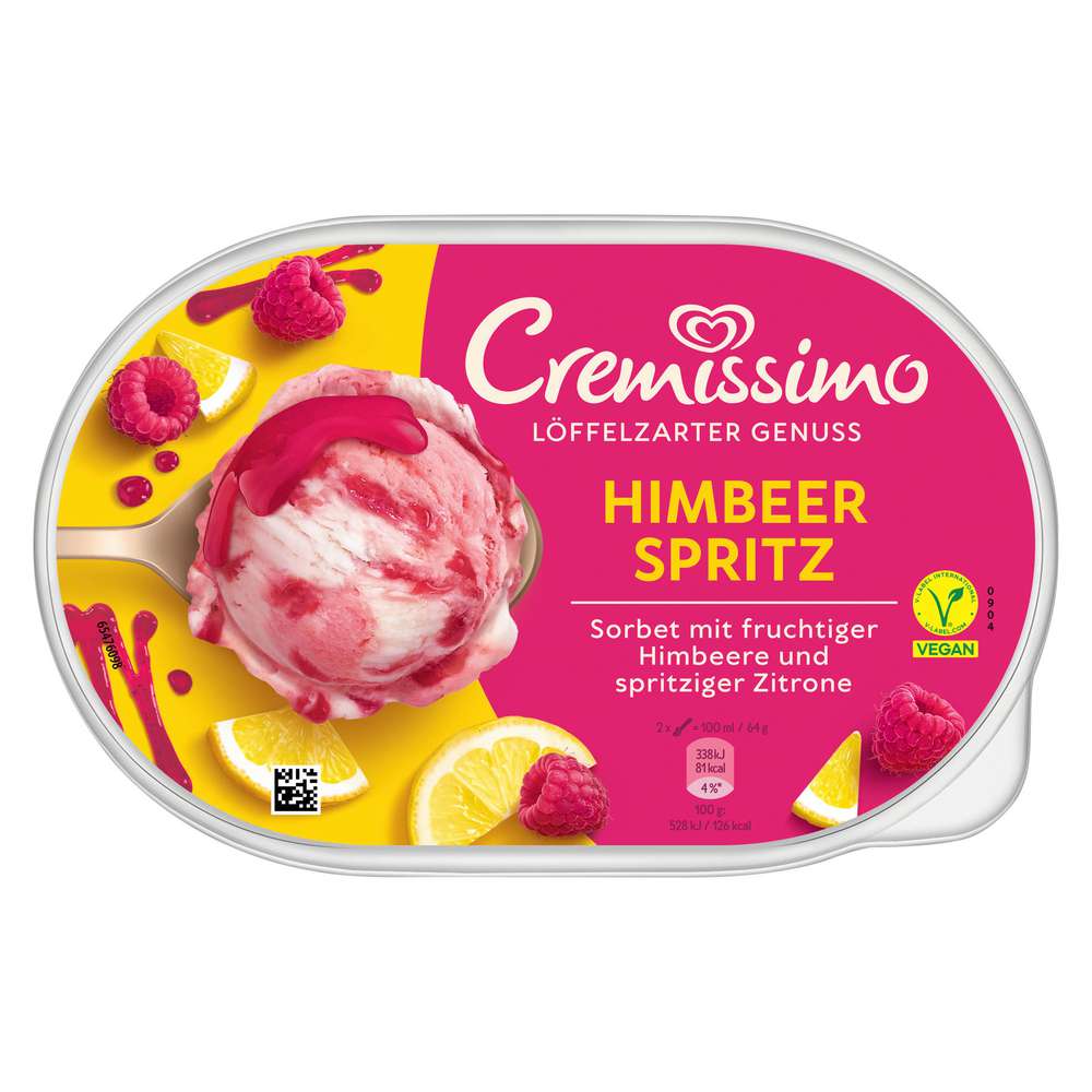 Produktabbildung Langnese Eis Cremissimo, Himbeer Spritz